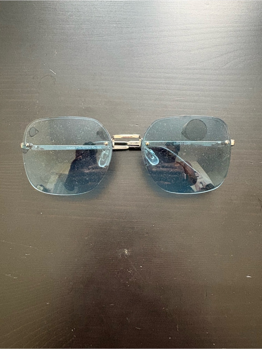 wild fable Rimless Sunglasses with Blue-Tinted Lenses